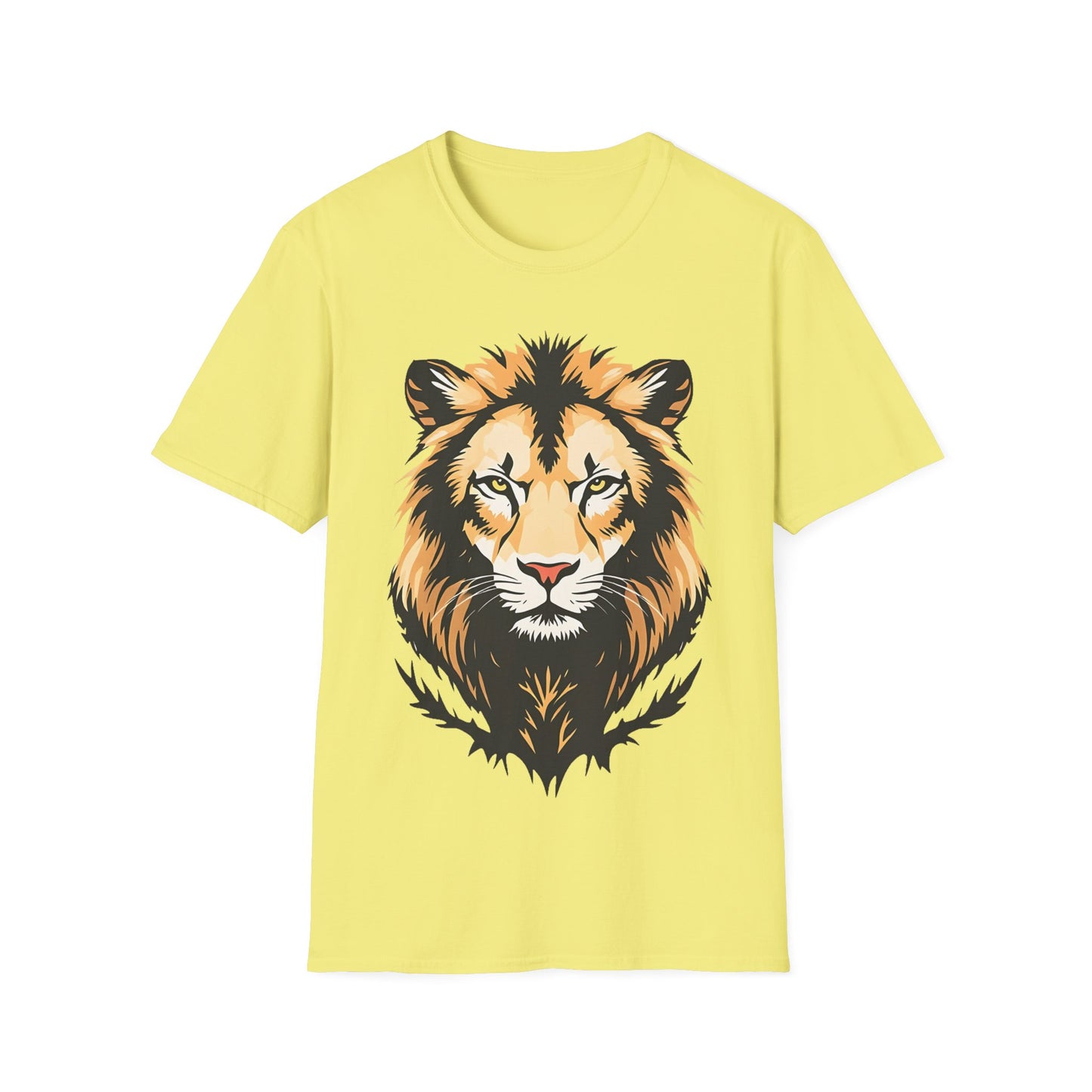 Majestic Lion Unisex Softstyle T-Shirt - Bold Wild Animal Graphic Tee