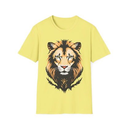 Majestic Lion Unisex Softstyle T-Shirt - Bold Wild Animal Graphic Tee