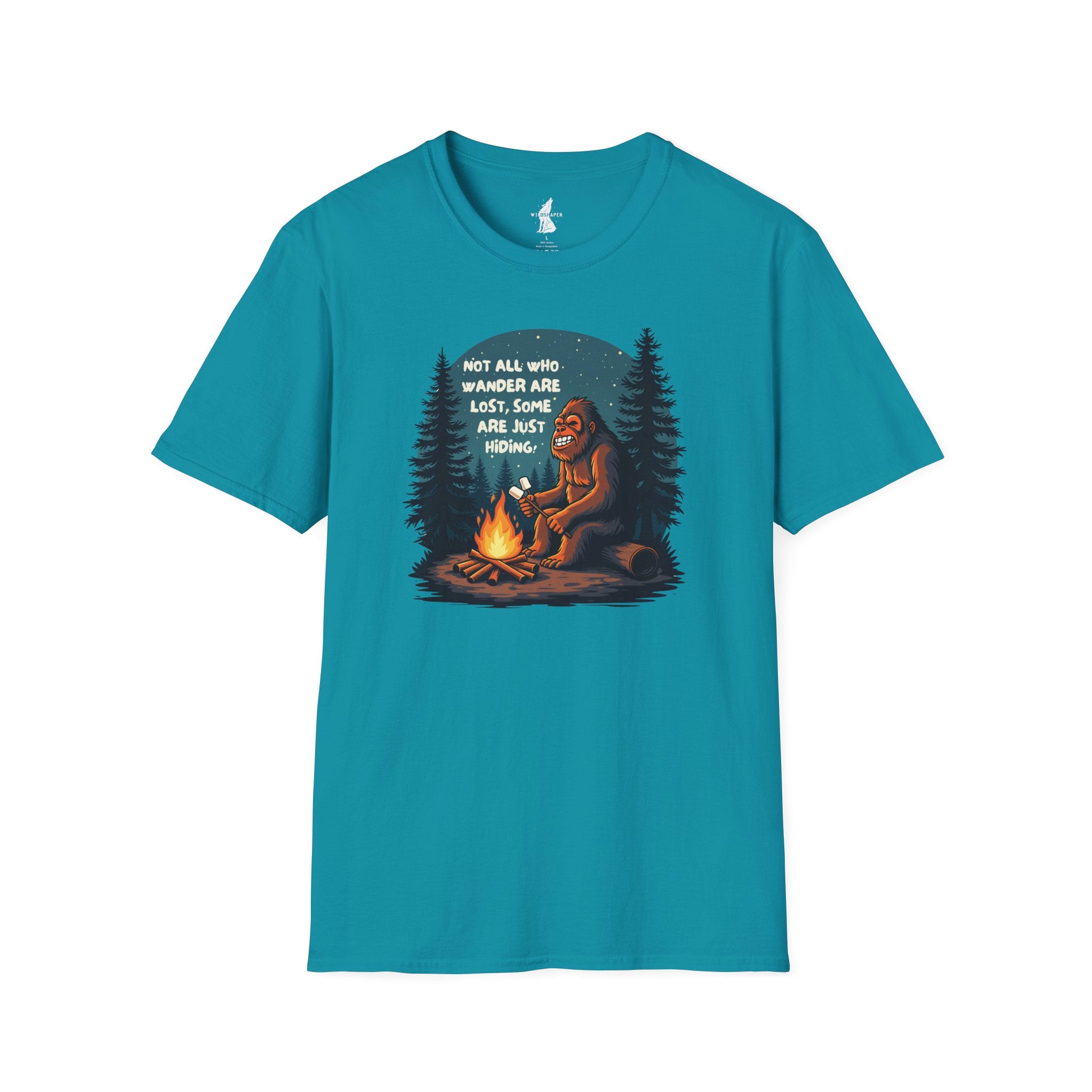 'Not All Who Wander Are Lost, Some Are Just Hiding' Bigfoot T-Shirt