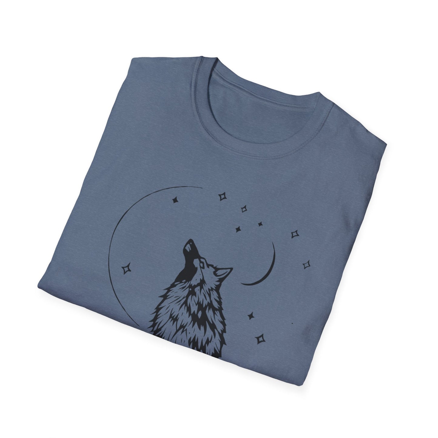 Howling Wolf Graphic Unisex Softstyle T-Shirt - Perfect for Nature Lovers