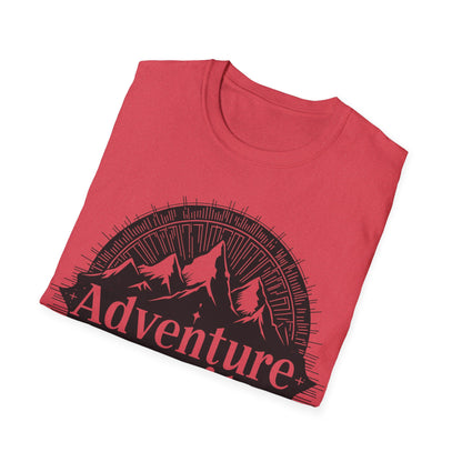 Adventure Awaits Unisex Softstyle T-Shirt - Perfect for Outdoor Lovers and Explorers