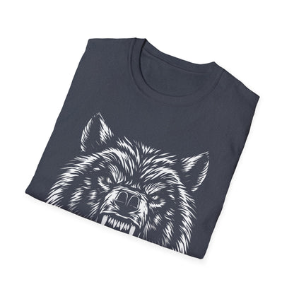 Fierce Wolf Graphic Unisex Softstyle T-Shirt - Perfect for Nature Lovers & Adventurers