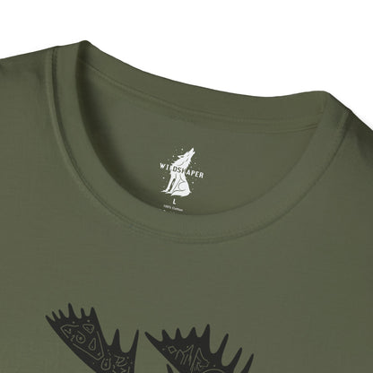 Moose Line Art Graphic T-Shirt