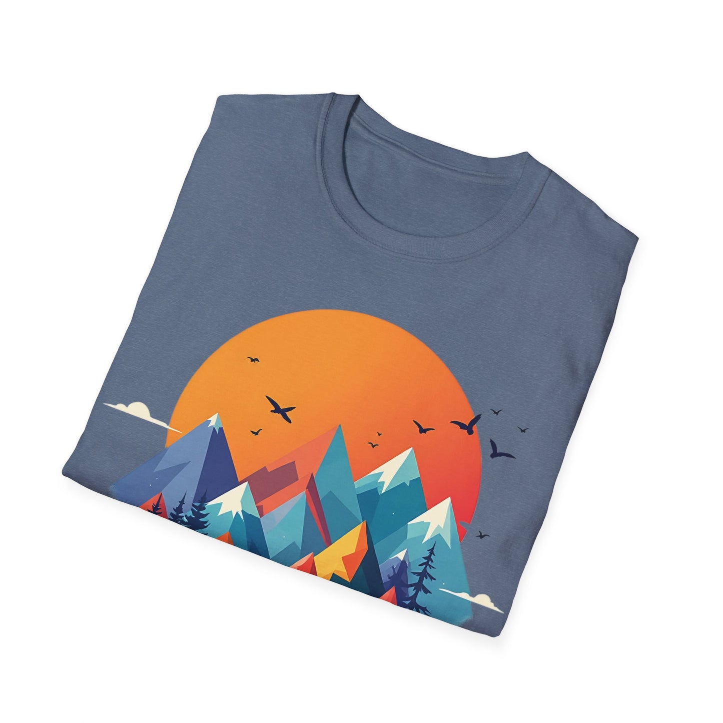 Mountain Sunset Unisex Softstyle T-Shirt │ Adventure & Nature Inspired