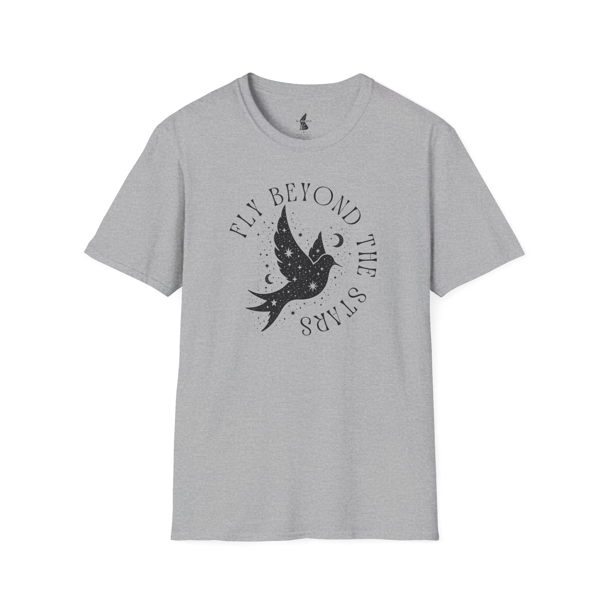 Fly Beyond The Stars Celestial Bird Graphic T-Shirt