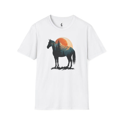Wild Horse Sunset Silhouette T-Shirt