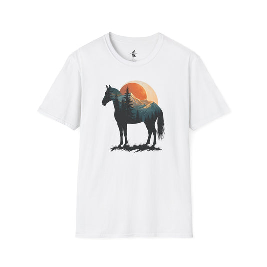 Wild Horse Sunset Silhouette T-Shirt