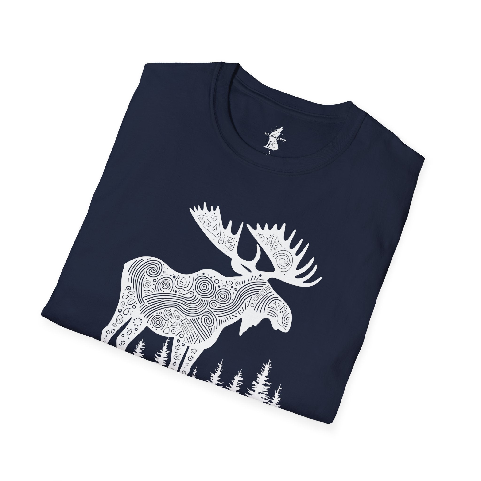 Moose Line Art Graphic T-Shirt