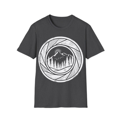 Nature-Inspired Unisex Softstyle T-Shirt with Mountain Design