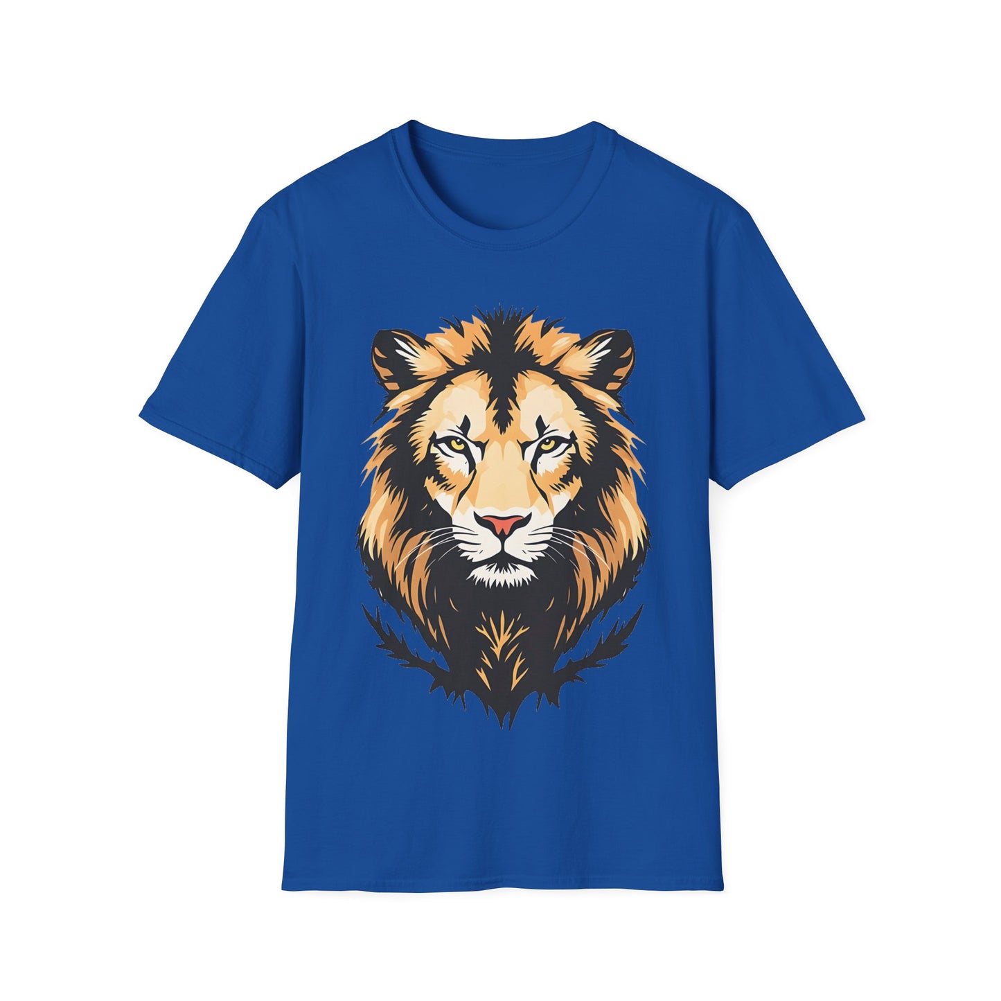 Majestic Lion Unisex Softstyle T-Shirt - Bold Wild Animal Graphic Tee