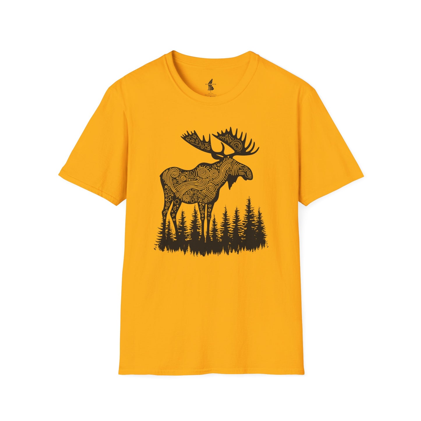 Moose Line Art Graphic T-Shirt