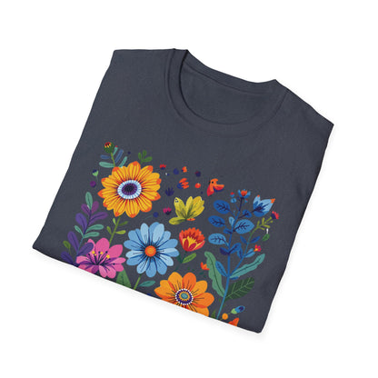 Floral Garden Unisex Softstyle T-Shirt - Vibrant Flower Art for Nature Lovers