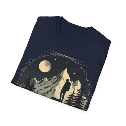 Adventure Awaits Unisex Softstyle T-Shirt | Mountain Graphic Tee