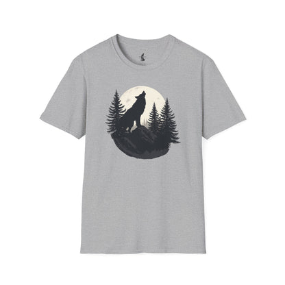 Howling Wolf in Moon Light T-Shirt