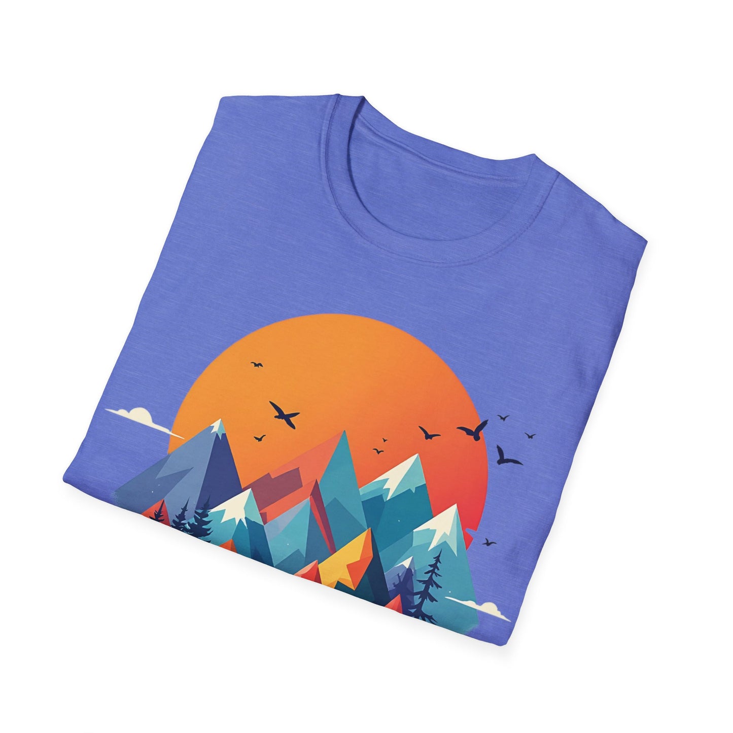 Mountain Sunset Unisex Softstyle T-Shirt │ Adventure & Nature Inspired