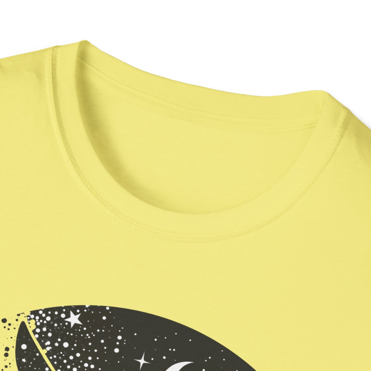 Celestial Bird Unisex Softstyle T-Shirt - Cosmic Aesthetic Tee for Nature Lovers