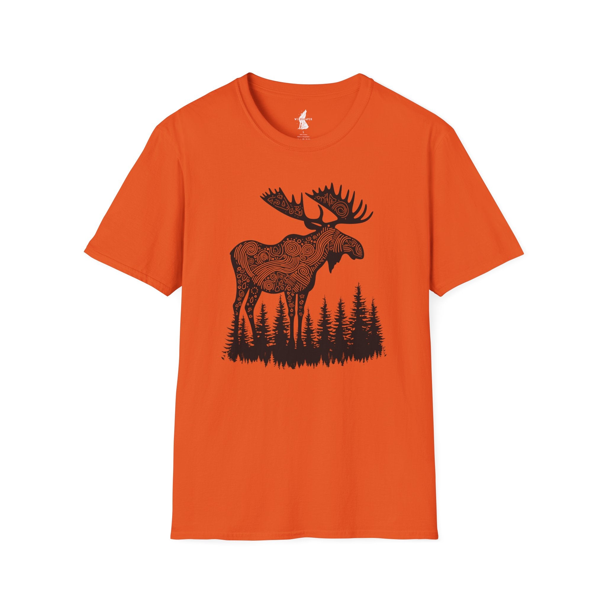 Moose Line Art Graphic T-Shirt