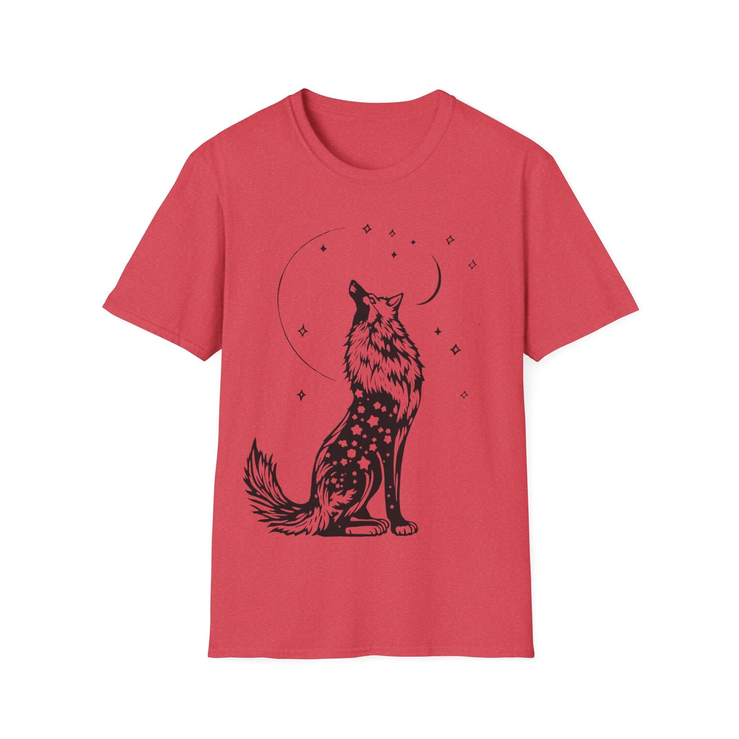 Howling Wolf Graphic Unisex Softstyle T-Shirt - Perfect for Nature Lovers