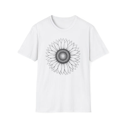 Sunflower Line Art T-Shirt