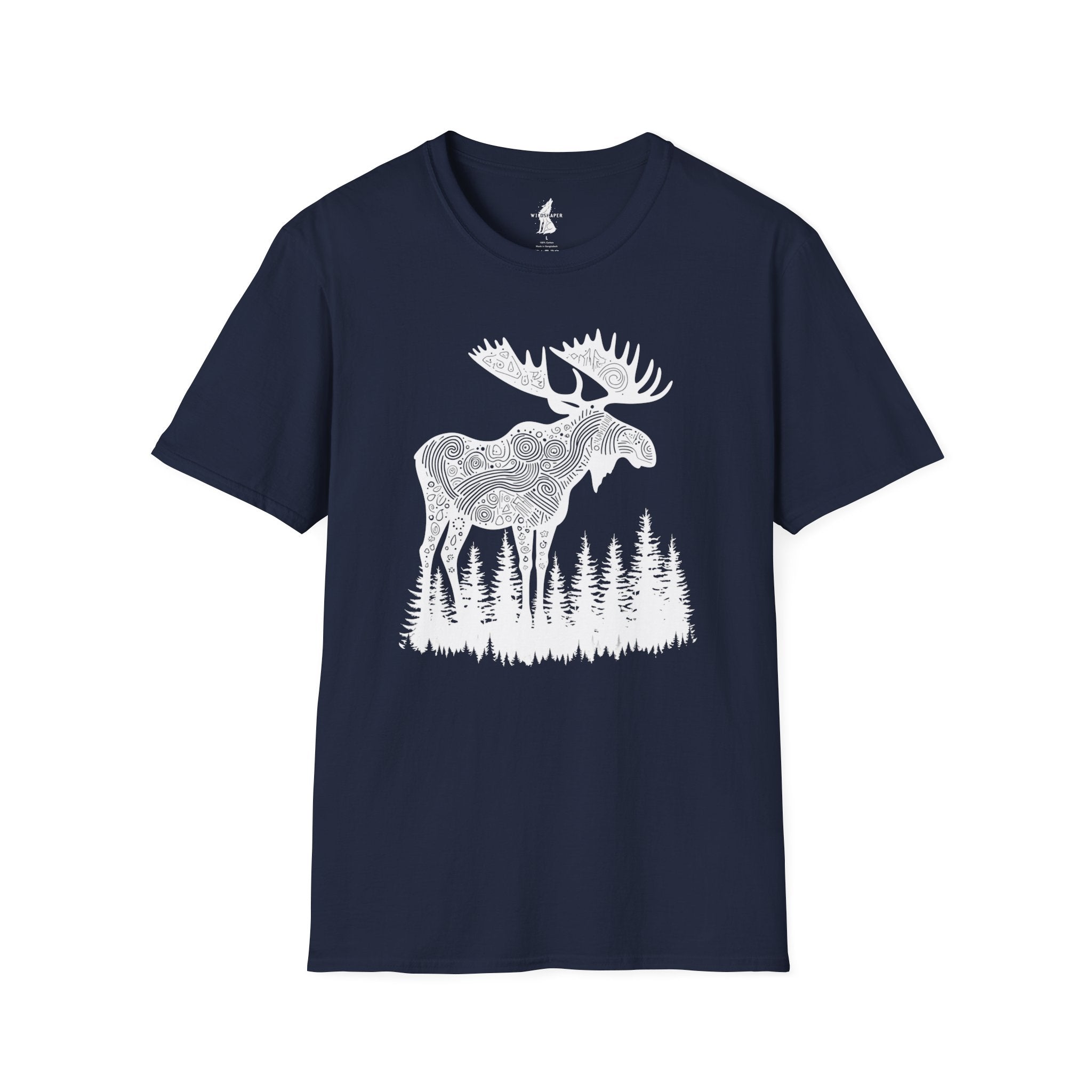 Moose Line Art Graphic T-Shirt