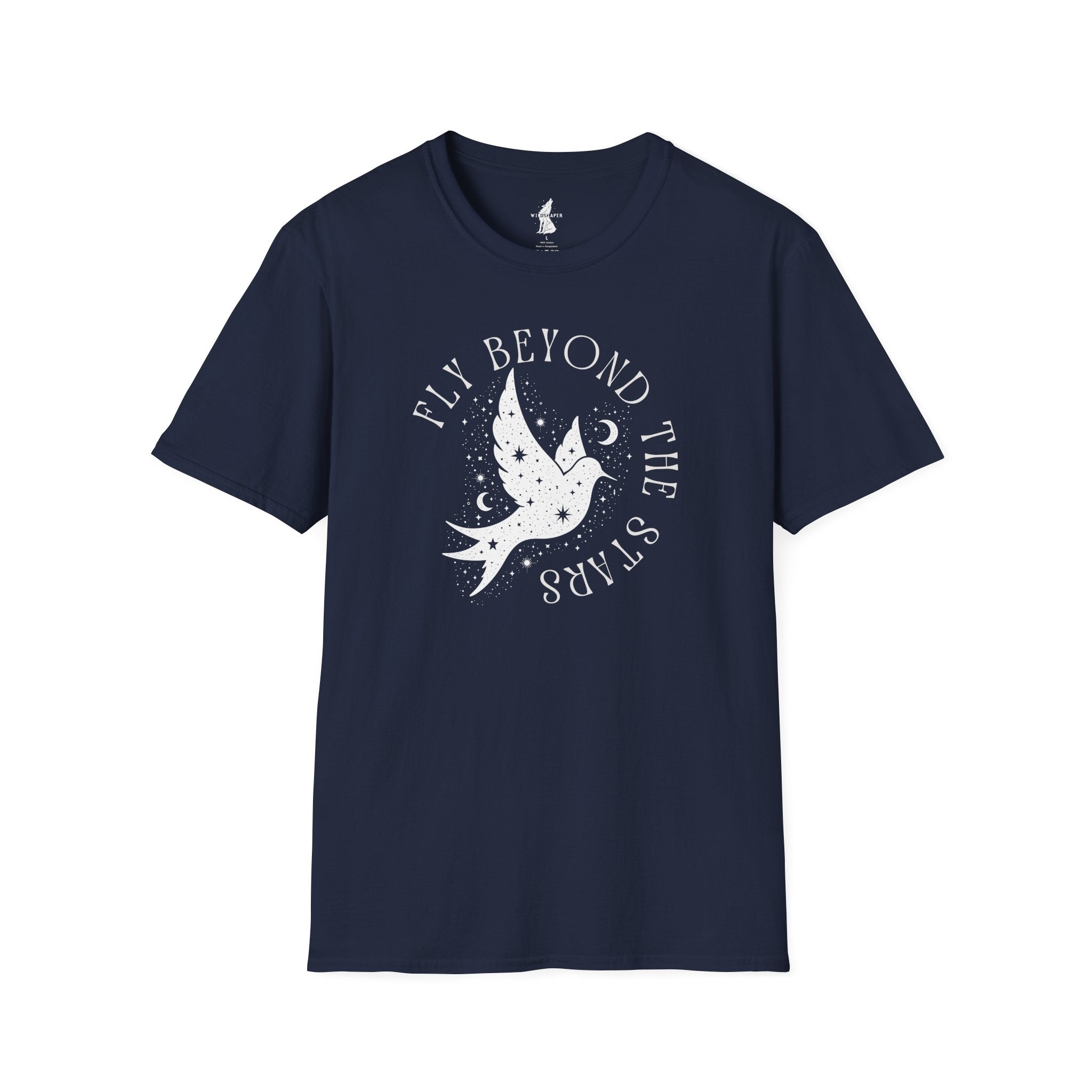 Fly Beyond The Stars Celestial Bird Graphic T-Shirt