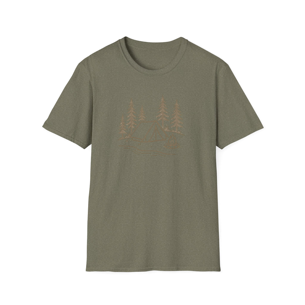 Camping Tent and Campfire T-Shirt