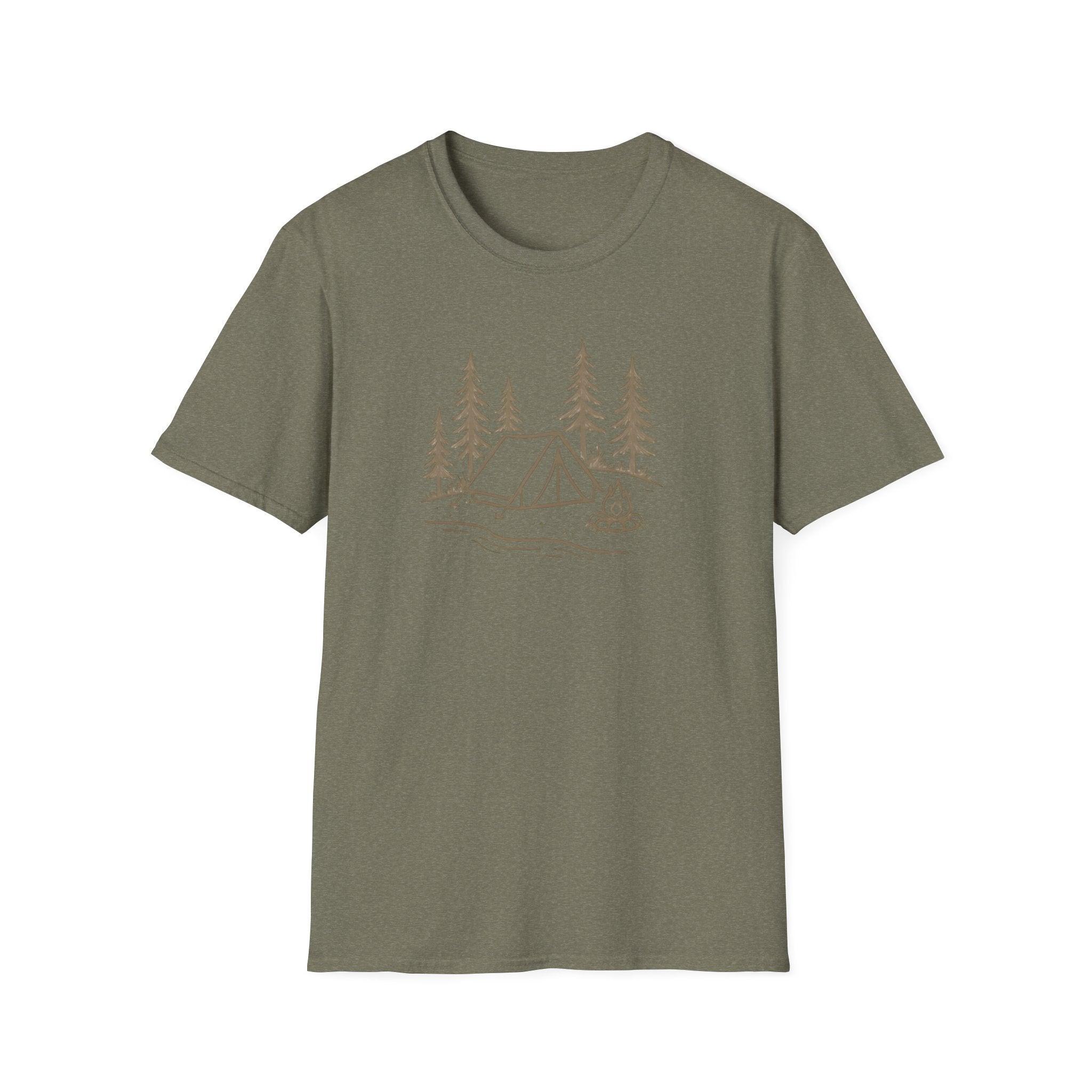 Camping Tent and Campfire T-Shirt