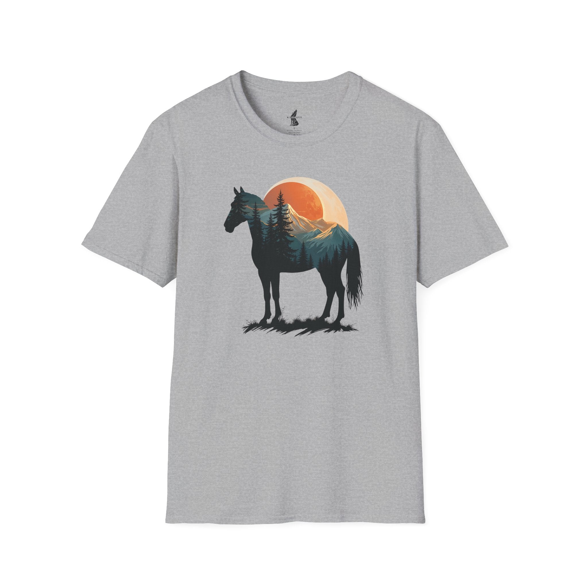 Wild Horse Sunset Silhouette T-Shirt