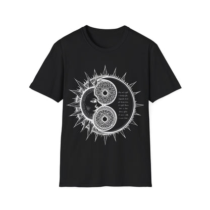 Sun and Moon Unisex Softstyle T-Shirt - Boho Aesthetic Tee for Spiritual Vibes