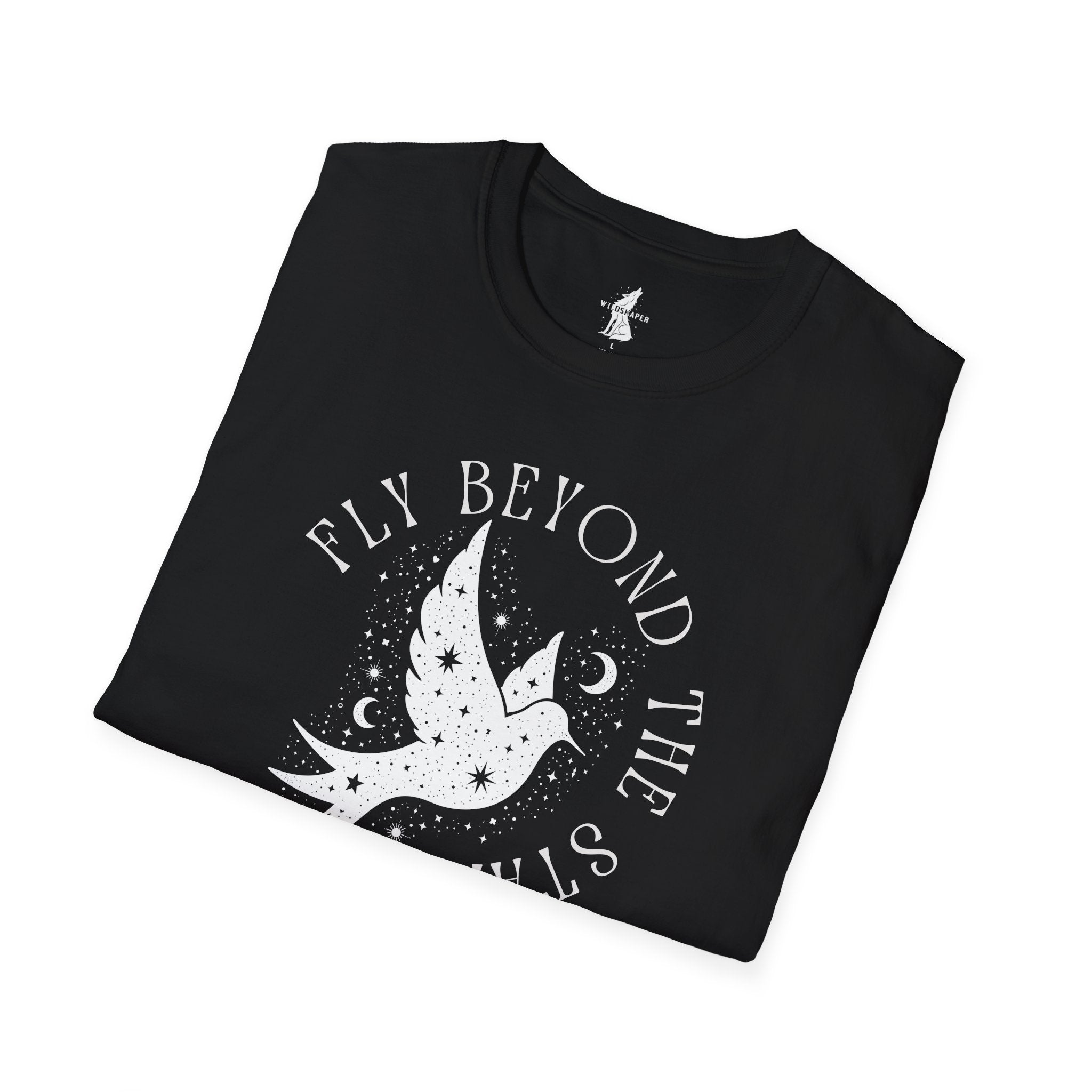 Fly Beyond The Stars Celestial Bird Graphic T-Shirt
