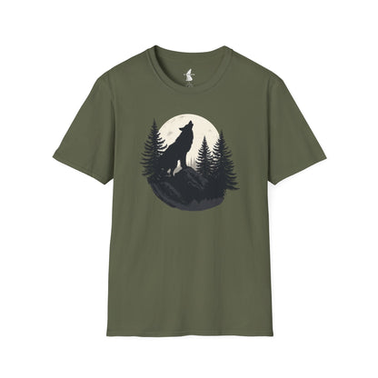 Howling Wolf in Moon Light T-Shirt