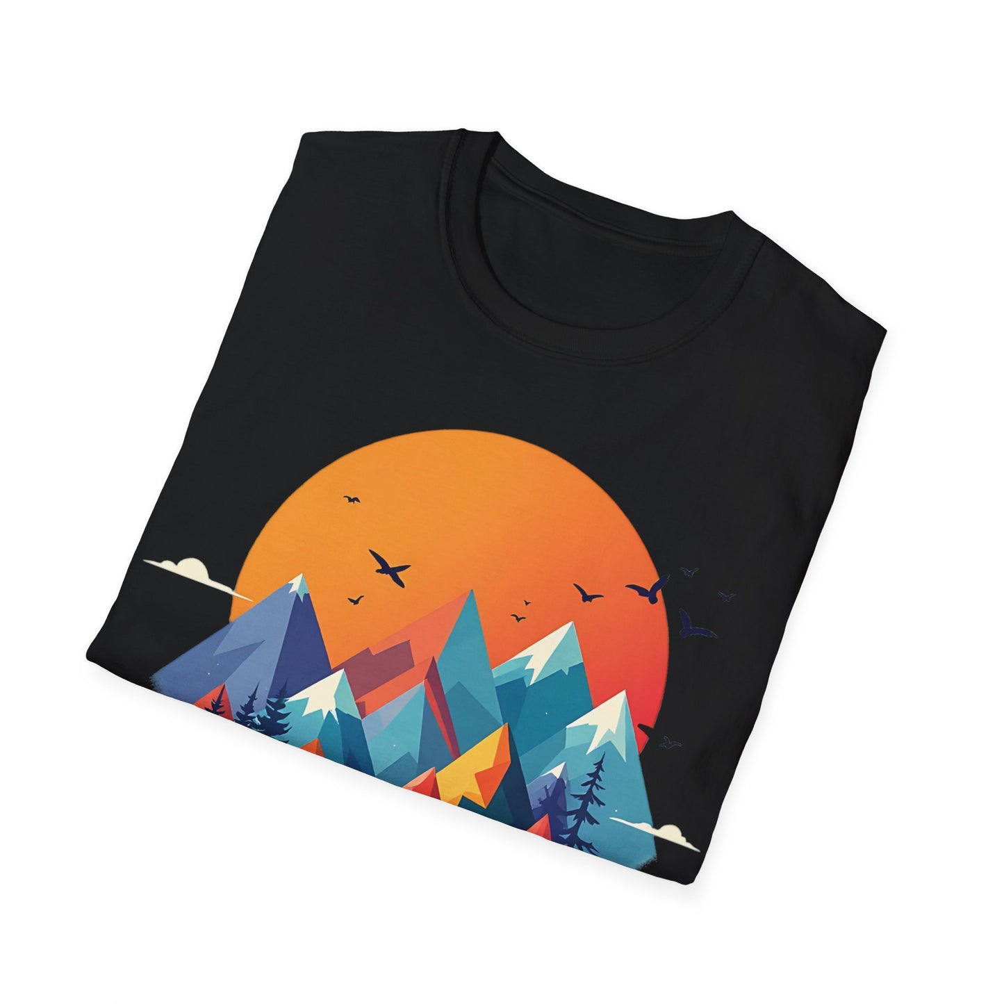 Mountain Sunset Unisex Softstyle T-Shirt │ Adventure & Nature Inspired