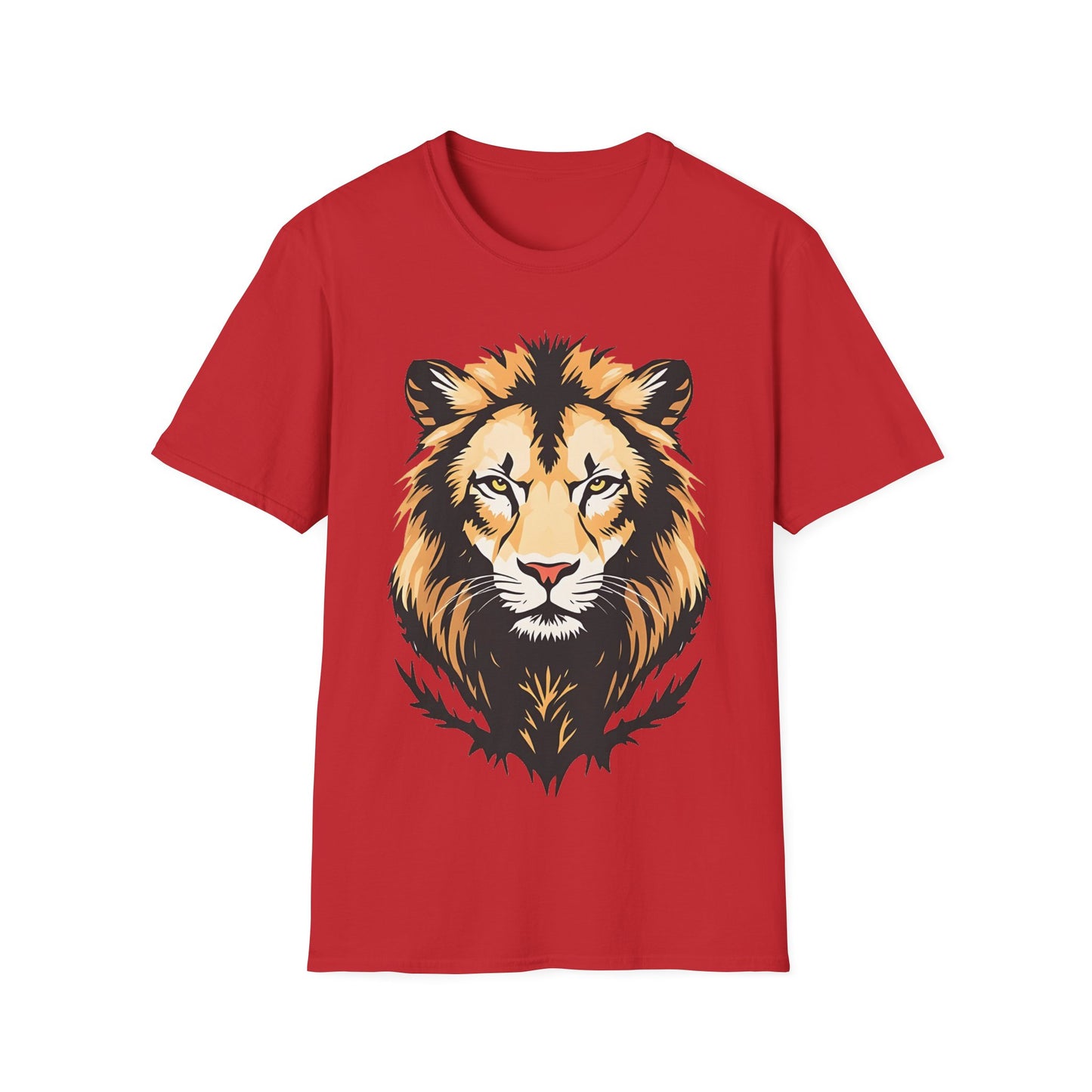 Majestic Lion Unisex Softstyle T-Shirt - Bold Wild Animal Graphic Tee