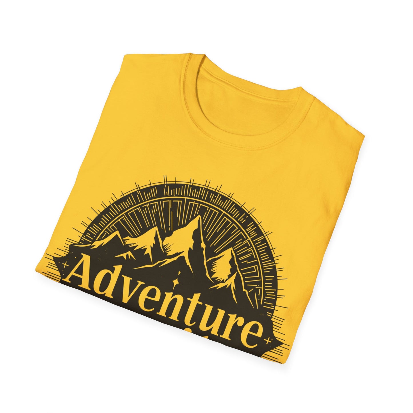 Adventure Awaits Unisex Softstyle T-Shirt - Perfect for Outdoor Lovers and Explorers