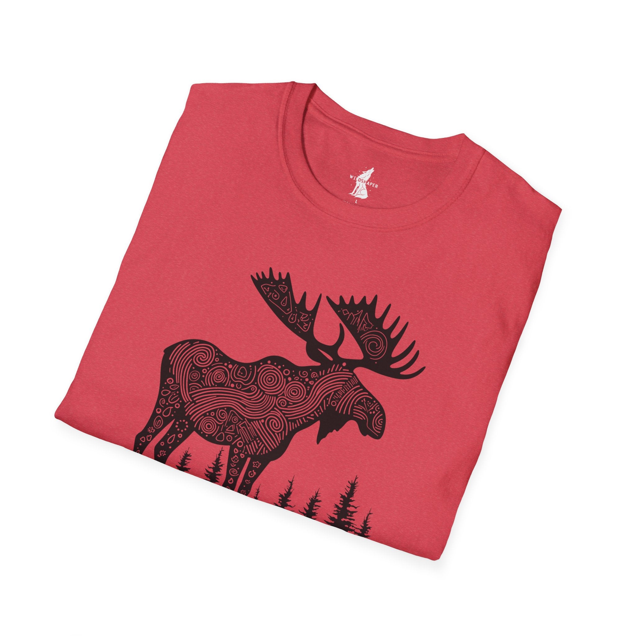 Moose Line Art Graphic T-Shirt