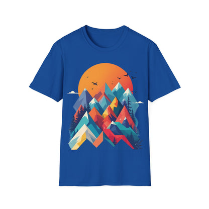 Mountain Sunset Unisex Softstyle T-Shirt │ Adventure & Nature Inspired