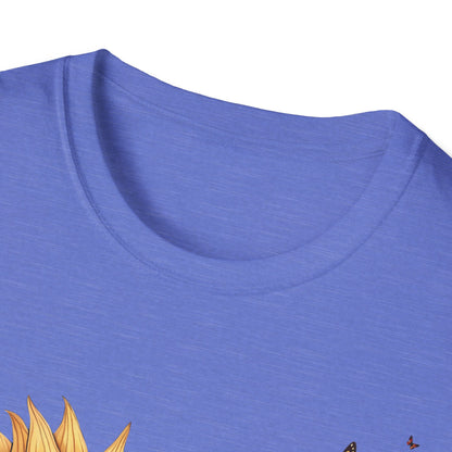 Live Simply, Bloom Wildly Sunflower Unisex Softstyle T-Shirt