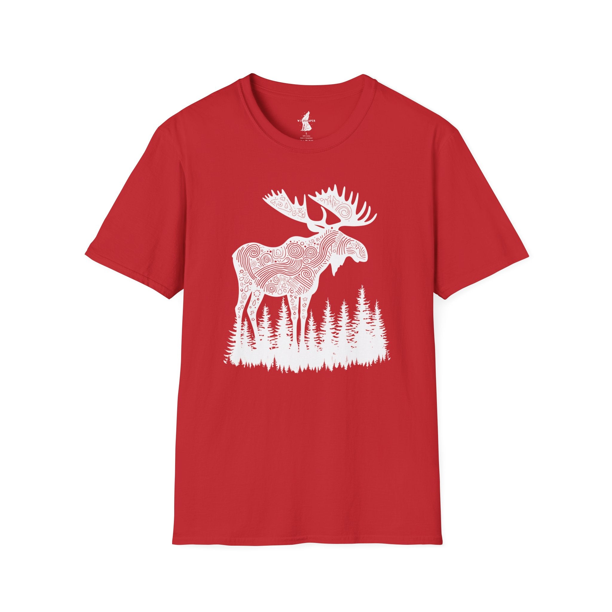 Moose Line Art Graphic T-Shirt