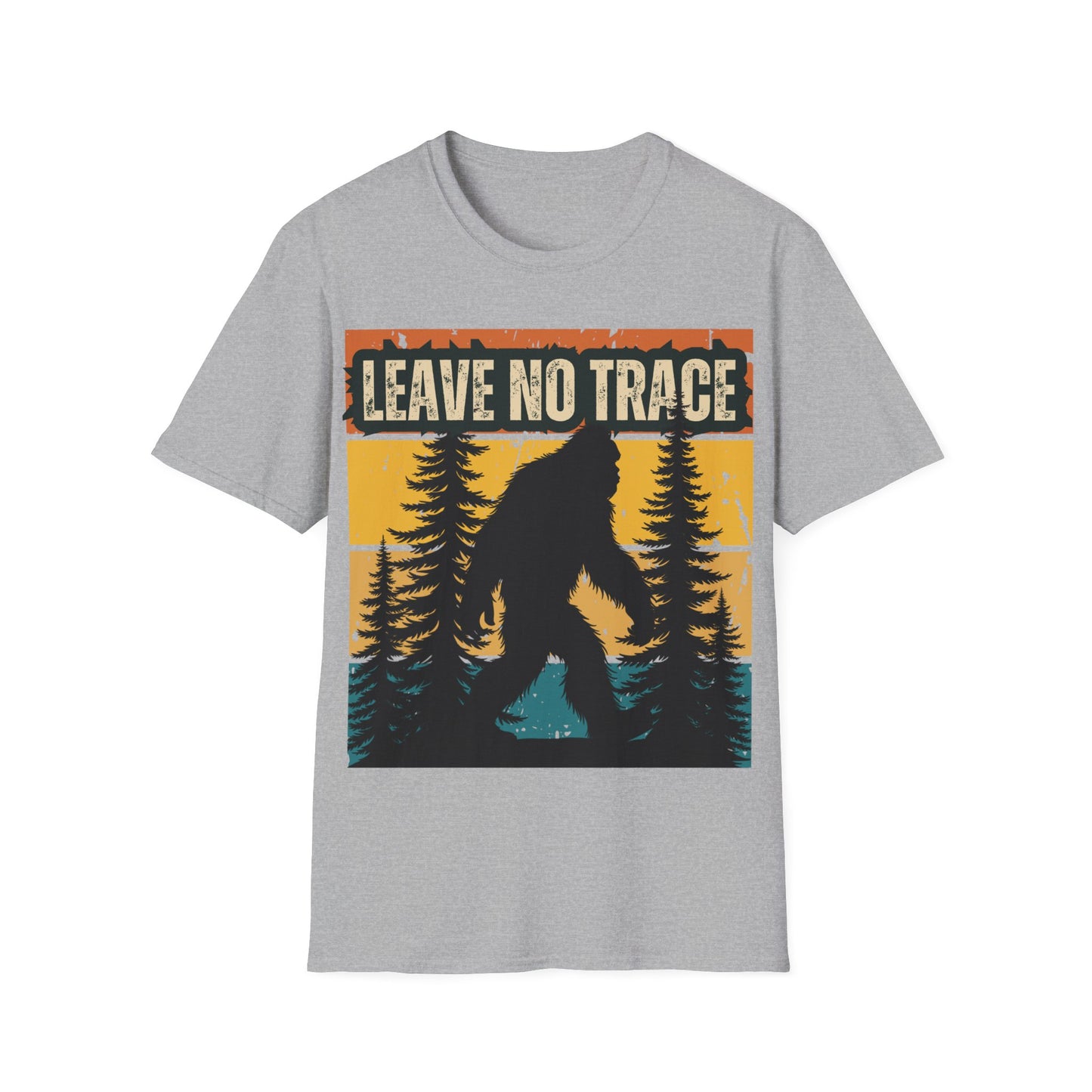 Leave No Trace Bigfoot Unisex Softstyle T-Shirt - Adventure & Nature Tee