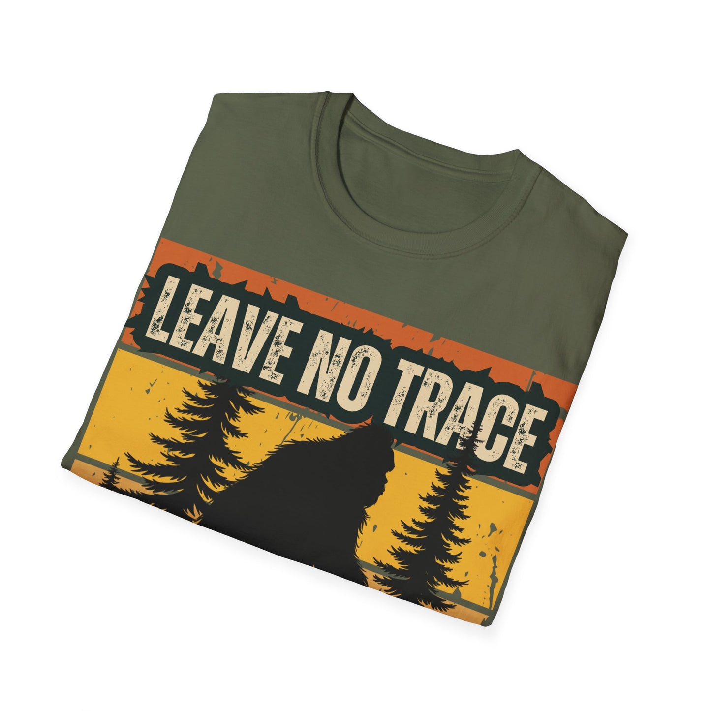 Leave No Trace Bigfoot Unisex Softstyle T-Shirt - Adventure & Nature Tee