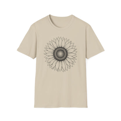 Sunflower Line Art T-Shirt