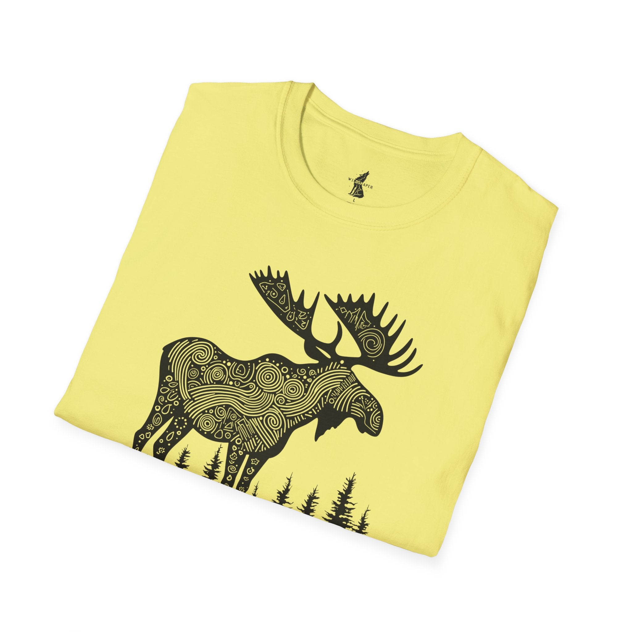 Moose Line Art Graphic T-Shirt