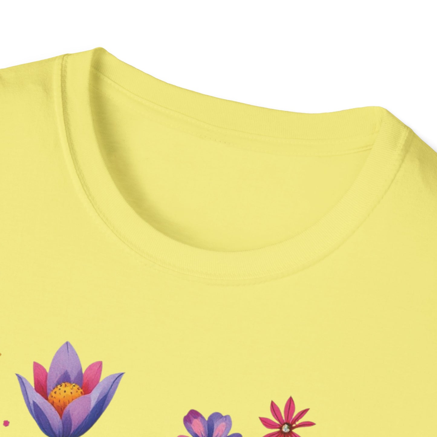 Floral Print Unisex Softstyle T-Shirt - Perfect for Spring Celebrations