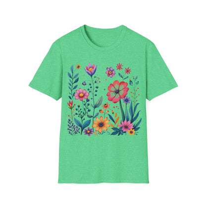 Floral Print Unisex Softstyle T-Shirt - Perfect for Spring Celebrations