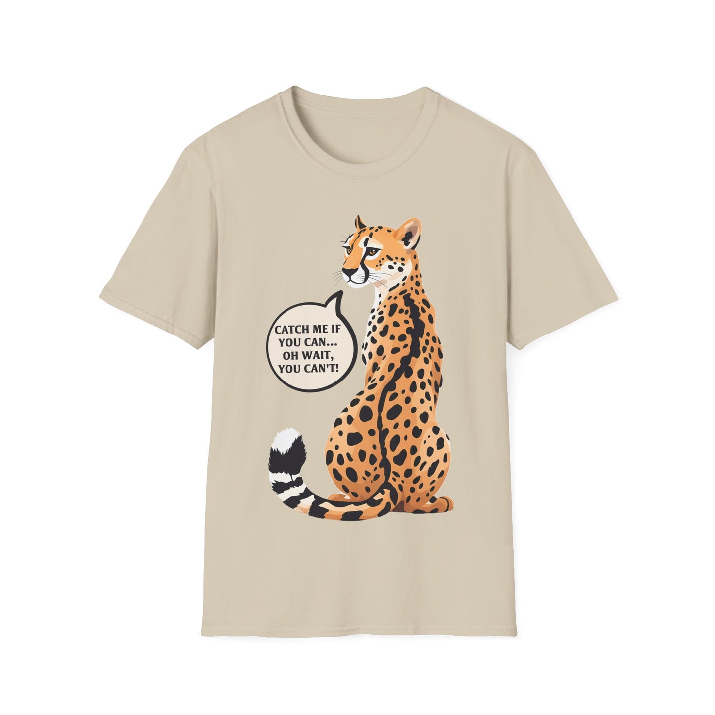 Catch Me If You Can Unisex Softstyle T-Shirt - Fun and Playful Animal Tee