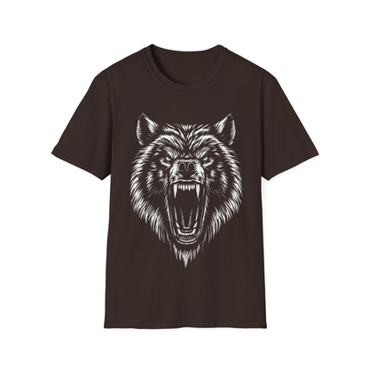 Fierce Wolf Graphic Unisex Softstyle T-Shirt - Perfect for Nature Lovers & Adventurers