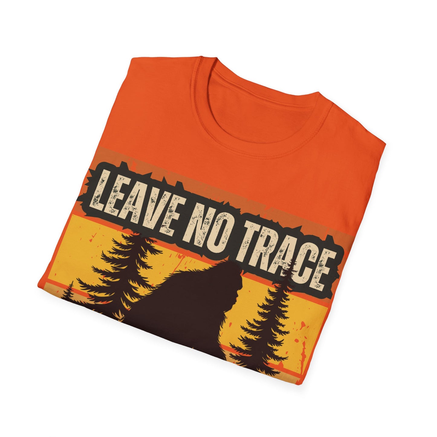 Leave No Trace Bigfoot Unisex Softstyle T-Shirt - Adventure & Nature Tee