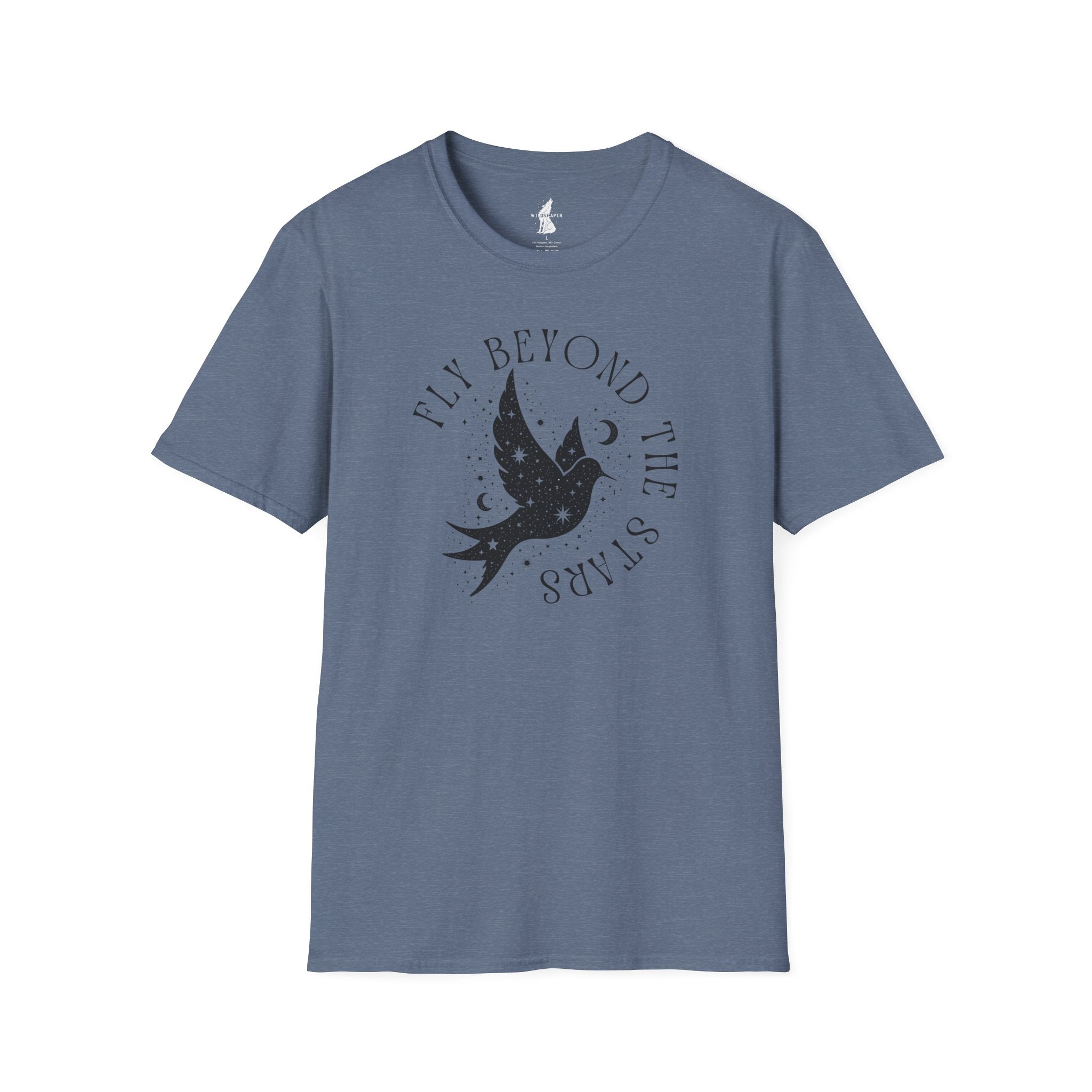 Fly Beyond The Stars Celestial Bird Graphic T-Shirt