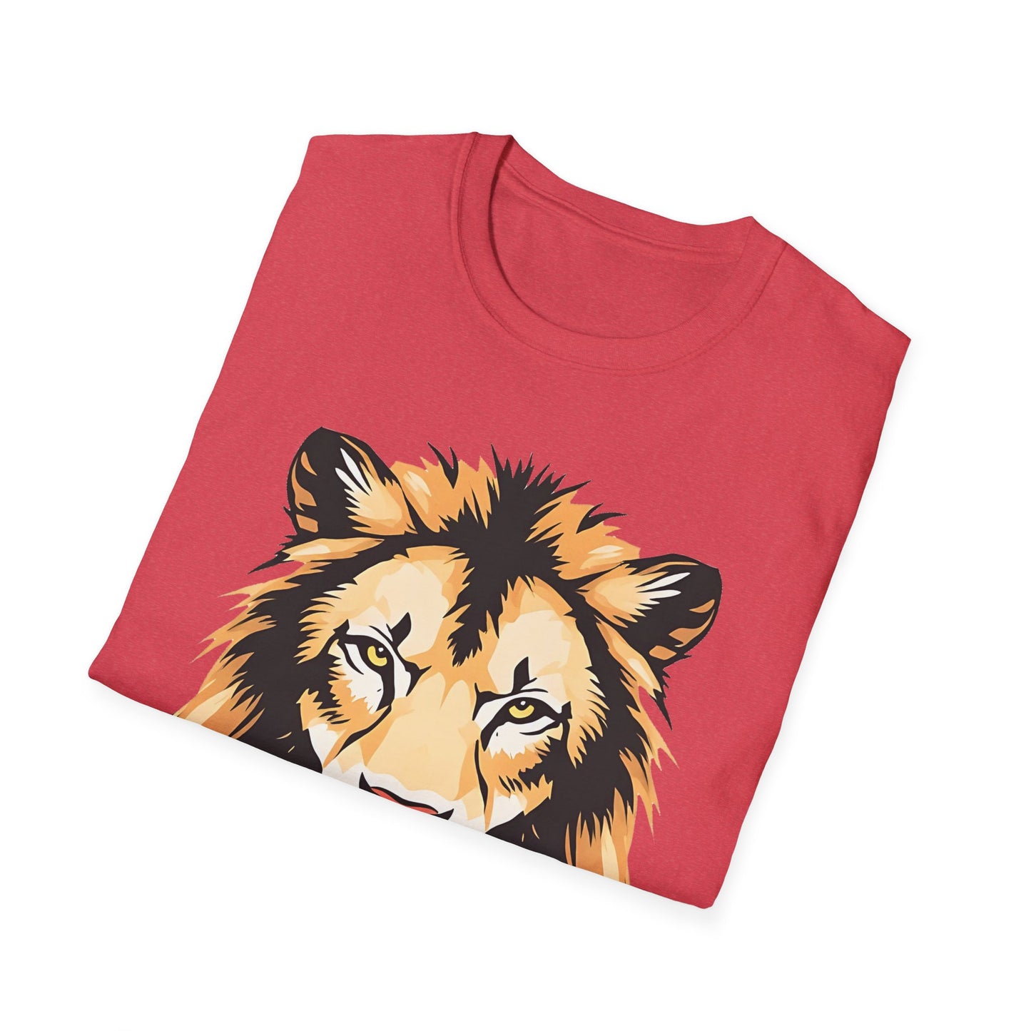 Majestic Lion Unisex Softstyle T-Shirt - Bold Wild Animal Graphic Tee