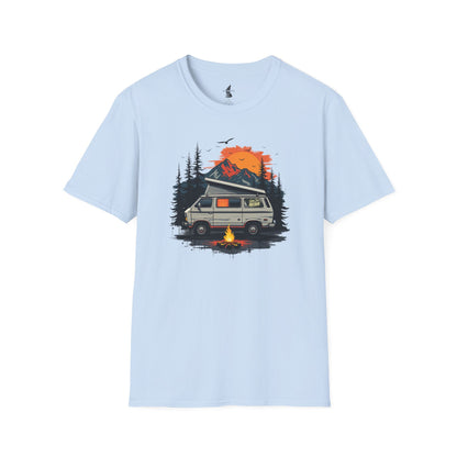 RV Camping Sunset View Graphic T-Shirt